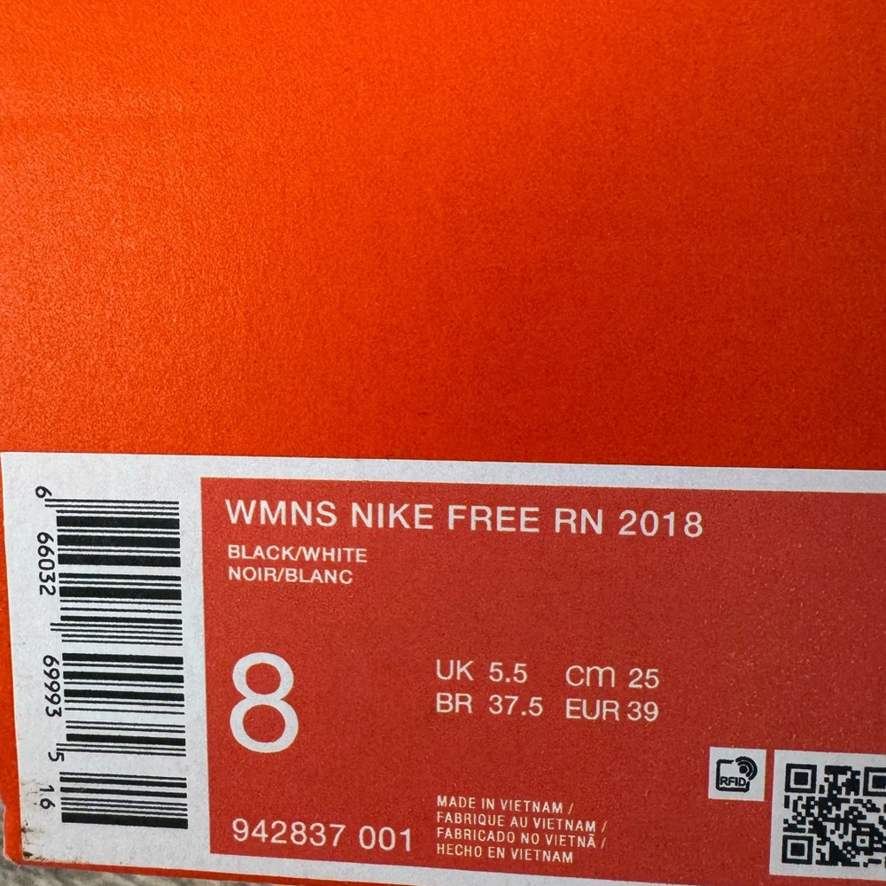 New Nike Free RN 2018 “Black/White” Women's Running Shoes 942837-001 - Picture 11 of 11